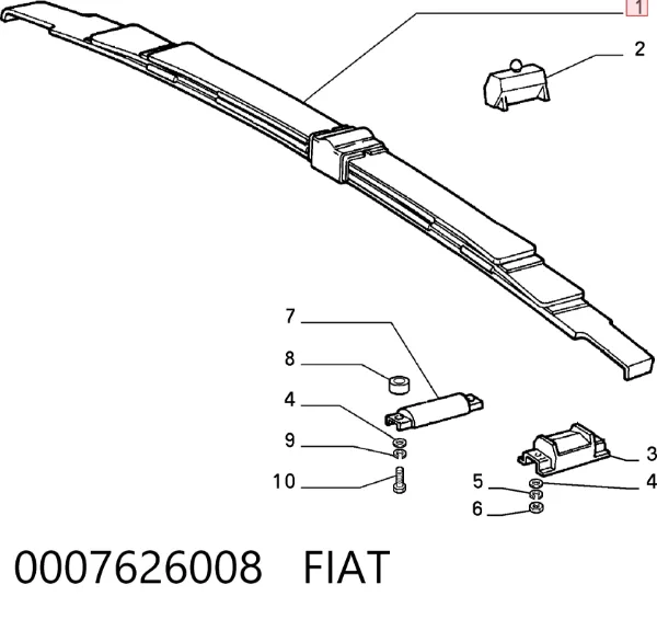 Ресори задні 0007626008 Fiat/Alfa/Lancia