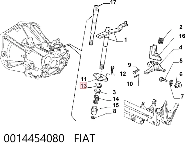 Сальник коробки передач 0014454080 Fiat/Alfa/Lancia