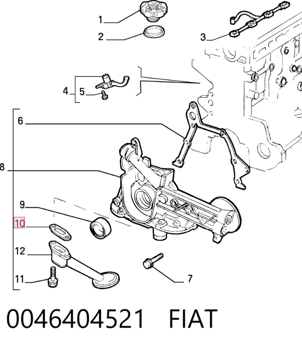 Прокладка маслозабірника 0046404521 Fiat/Alfa/Lancia