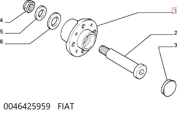 Задня маточина 0046425959 Fiat/Alfa/Lancia