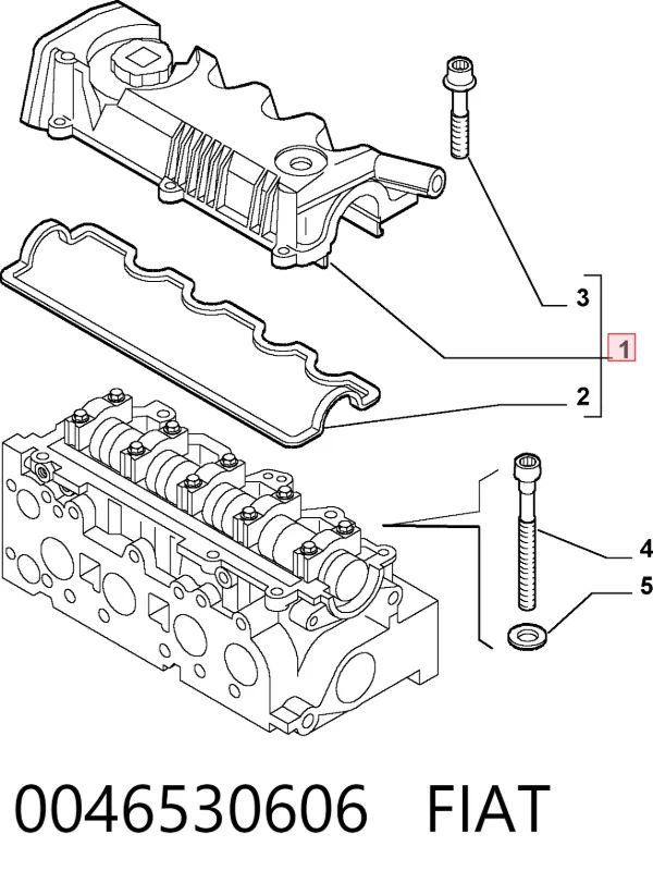 Клапанна кришка 0046530606 Fiat/Alfa/Lancia