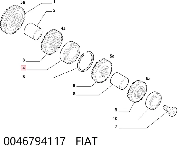 Підшипник КПП 0046794117 Fiat/Alfa/Lancia