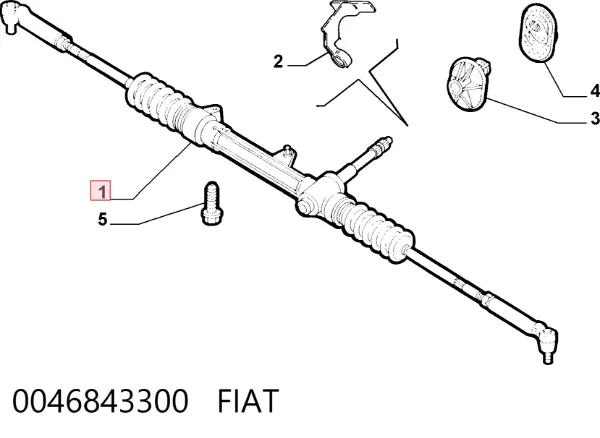 Рульова рейка 0046843300 Fiat/Alfa/Lancia