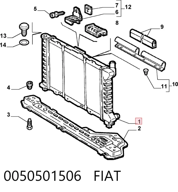 Радіатор 0050501506 Fiat/Alfa/Lancia