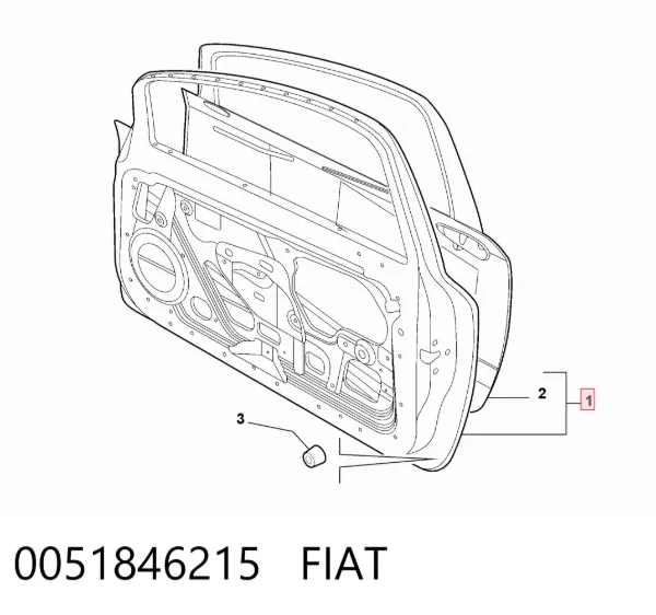 Двері передні ліві Fiat Punto GRAND