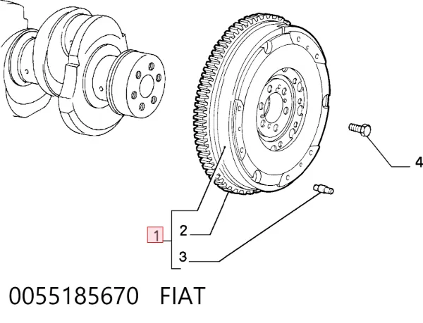 Маховик 0055185670 Fiat/Alfa/Lancia