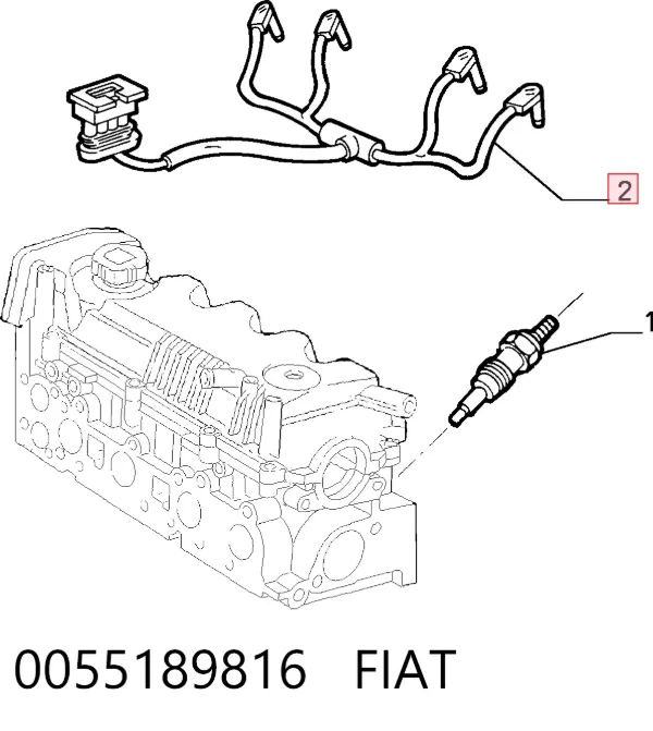 Дріт свічок накалювання 0055189816 Fiat/Alfa/Lancia