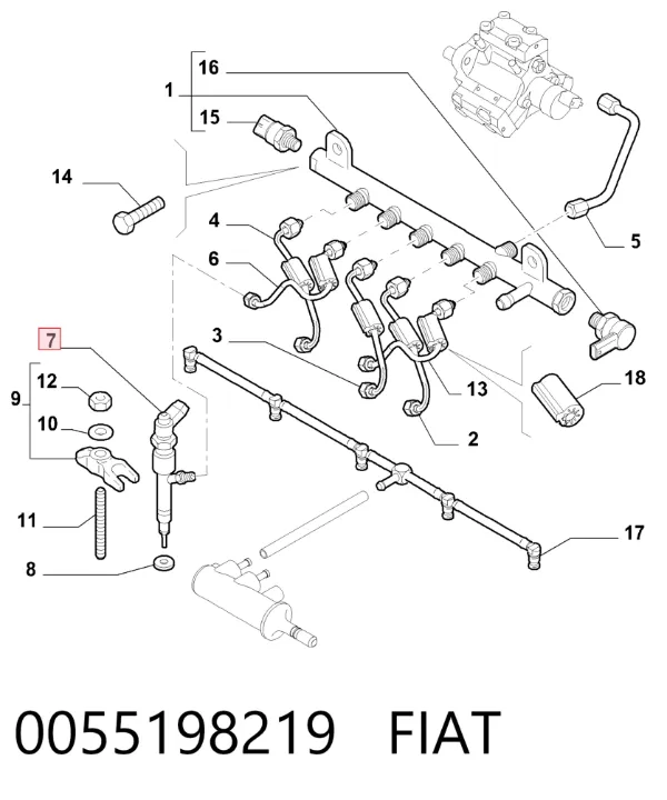 Паливні форсунки 0055198219 Fiat/Alfa/Lancia