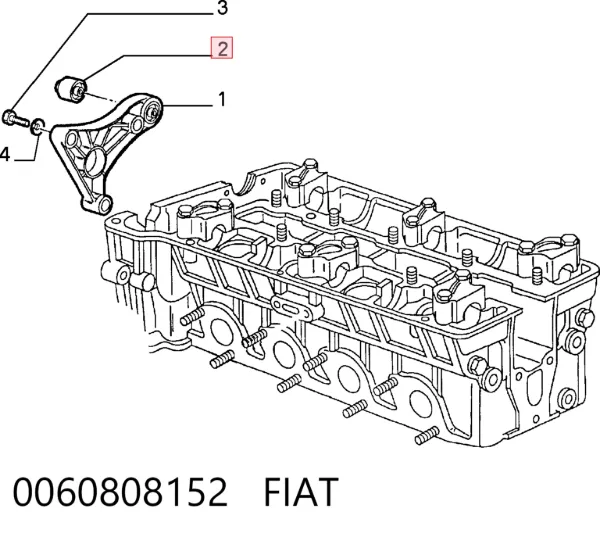 Сайлентблок кронштейна верхньої подушки двигуна 0060808152 Fiat/Alfa/Lancia