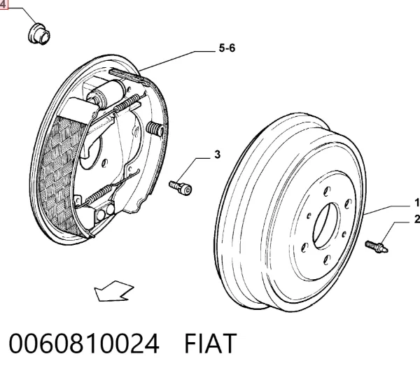 Заглушка опорного диска барабанних колодок 0060810024 Fiat/Alfa/Lancia