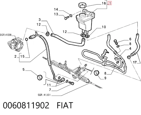 Бачок ГУР 0060811902 Fiat/Alfa/Lancia