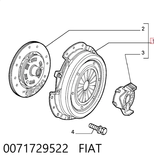 Зчеплення 0071729522 Fiat/Alfa/Lancia