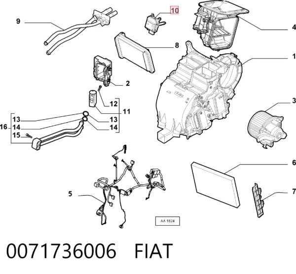 Двигун заслінки рециркуляції повітря 0071736006 Fiat/Alfa/Lancia