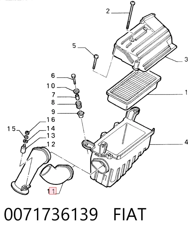 Повітряний фільтр 0071736139 Fiat/Alfa/Lancia