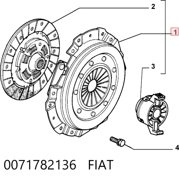 Зчеплення 0071782136 Fiat/Alfa/Lancia