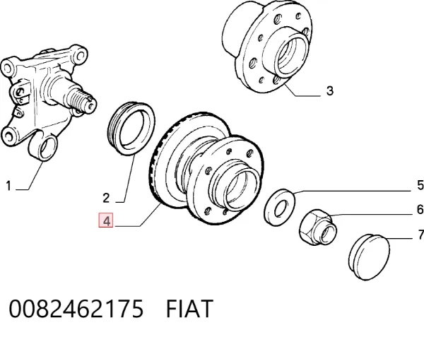 Задня маточина 0082462175 Fiat/Alfa/Lancia