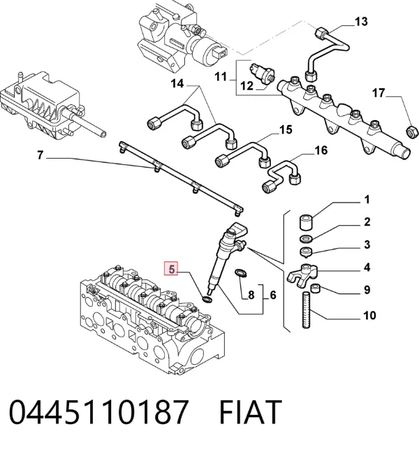 Паливні форсунки 0445110187 Fiat/Alfa/Lancia