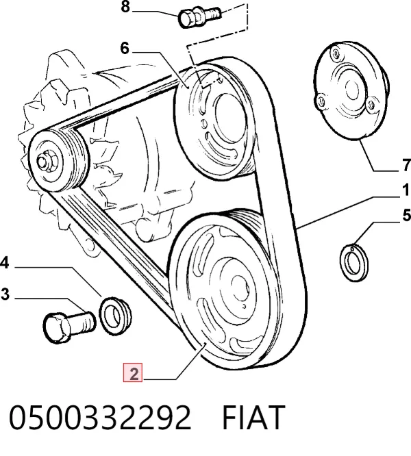 Шків колінвала 0500332292 Fiat/Alfa/Lancia