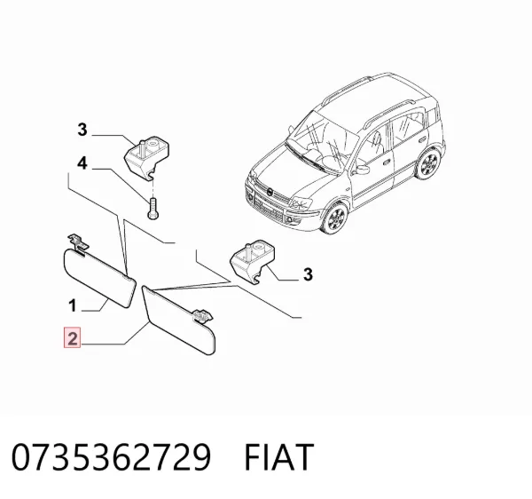 Сонцезахисний козирок 0735362729 Fiat/Alfa/Lancia
