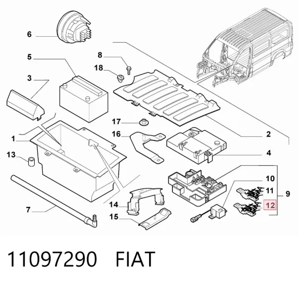 Запобіжник 11097290 Fiat/Alfa/Lancia