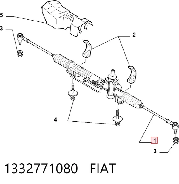 Рульова рейка 1332771080 Fiat/Alfa/Lancia