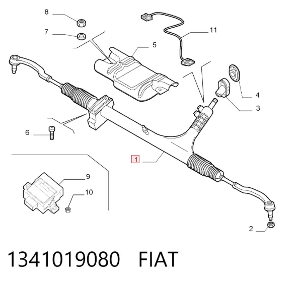 Рульова рейка 1341019080 Fiat/Alfa/Lancia