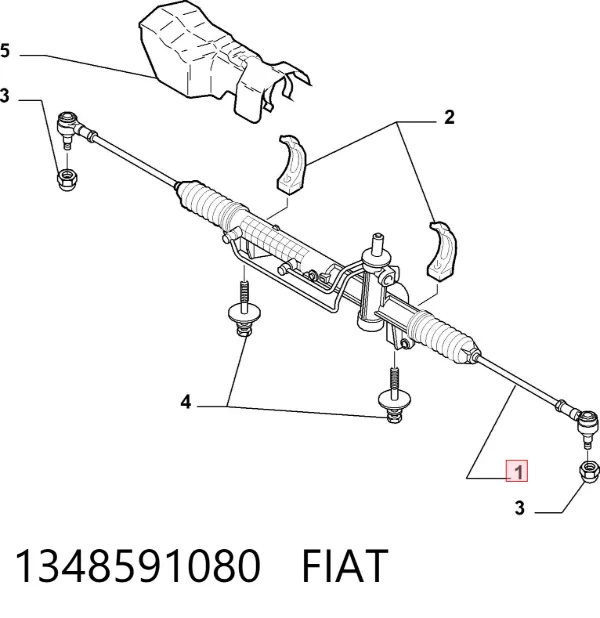 Рульова рейка 1348591080 Fiat/Alfa/Lancia