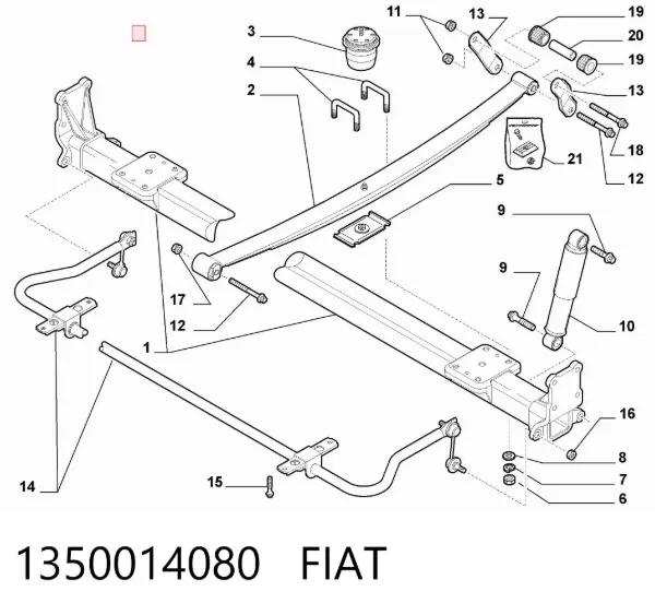 Стремянка ресори (TRUCK) 1350014080 Fiat/Alfa/Lancia