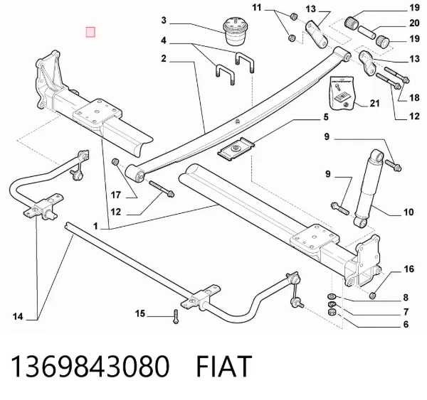 Ресори задні 1369843080 Fiat/Alfa/Lancia