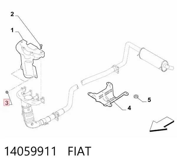 Гайка випускного колектора 14059911 Fiat/Alfa/Lancia