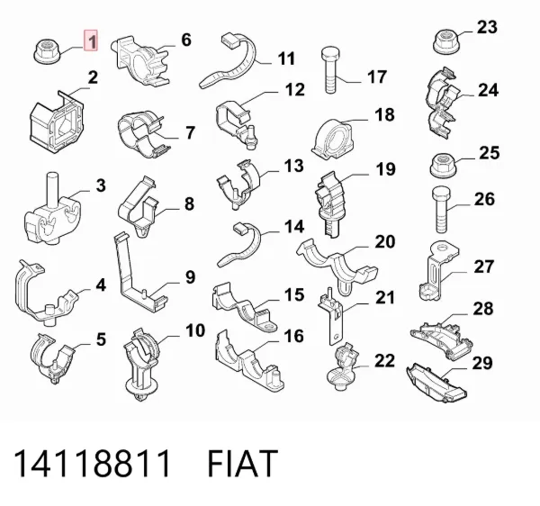 Опора амортизатора переднього 14118811 Fiat/Alfa/Lancia