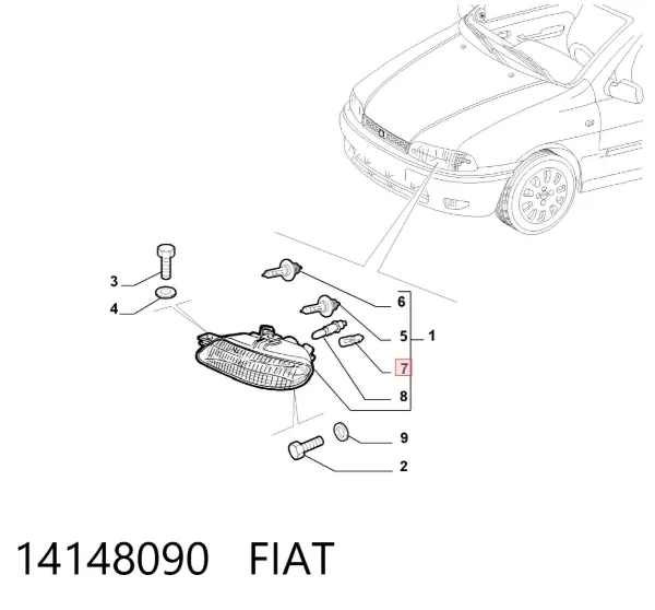 Лампочка 14148090 Fiat/Alfa/Lancia