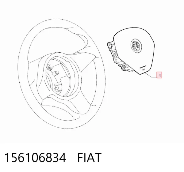 Подушка безпеки, водійська, AIRBAG 156106834 Fiat/Alfa/Lancia