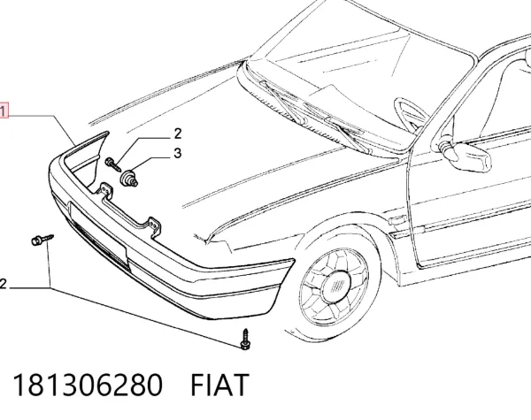 Передній бампер Fiat Tempra 159