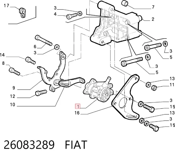 Насос ГУР 26083289 Fiat/Alfa/Lancia