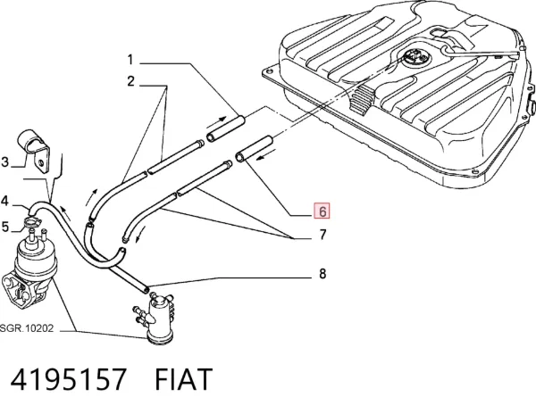 Патрубок вентиляції картера 4195157 Fiat/Alfa/Lancia