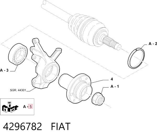 Підшипник ступиці 4296782 Fiat/Alfa/Lancia