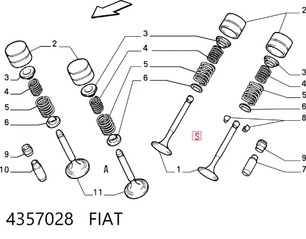 Сальник клапана 4357028 Fiat/Alfa/Lancia