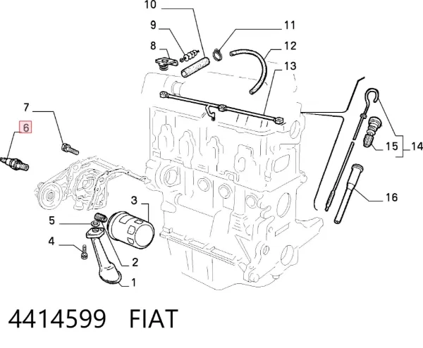Датчик тиску масла 4414599 Fiat/Alfa/Lancia