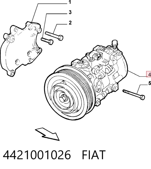 Компресор кондиціонера 4421001026 Fiat/Alfa/Lancia