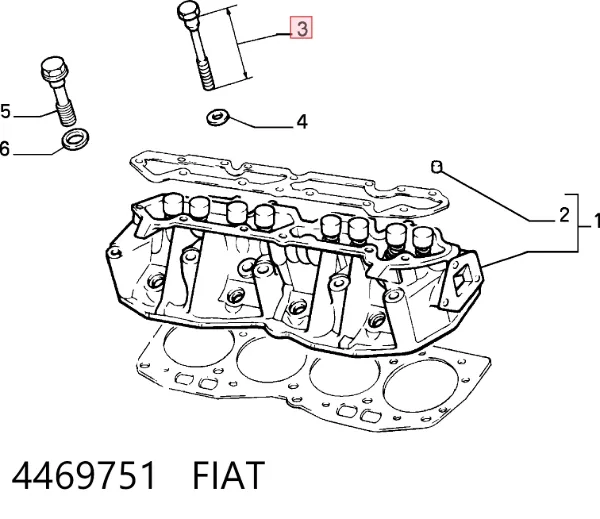 Болт ГБЦ 4469751 Fiat/Alfa/Lancia