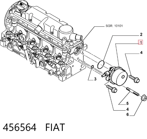 Вакуумний насос 456564 Fiat/Alfa/Lancia