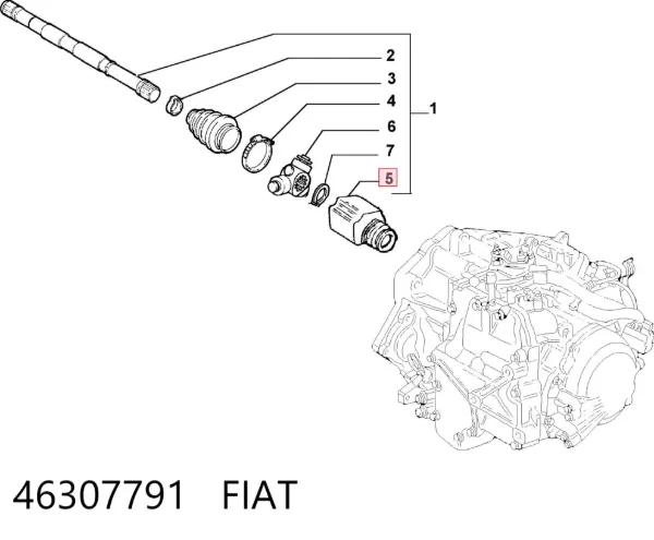 Граната внутрішня ліва 46307791 Fiat/Alfa/Lancia