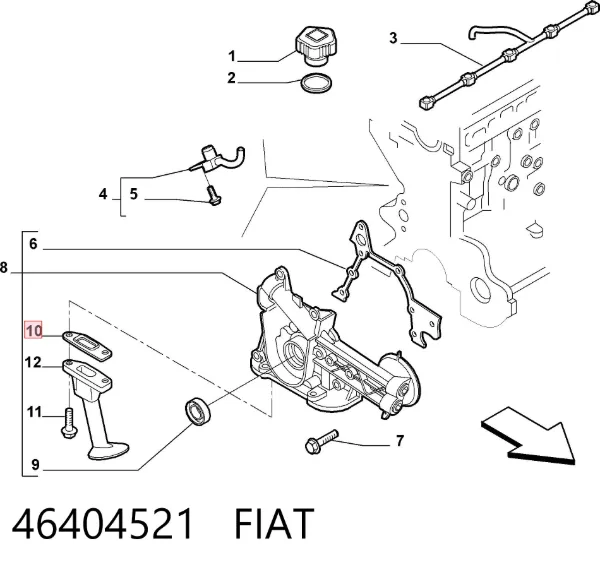 Прокладка маслозабірника 46404521 Fiat/Alfa/Lancia