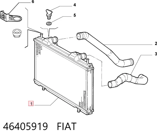 Радіатор 46405919 Fiat/Alfa/Lancia
