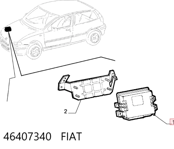 Електронний блок керування двигуном Fiat Punto I