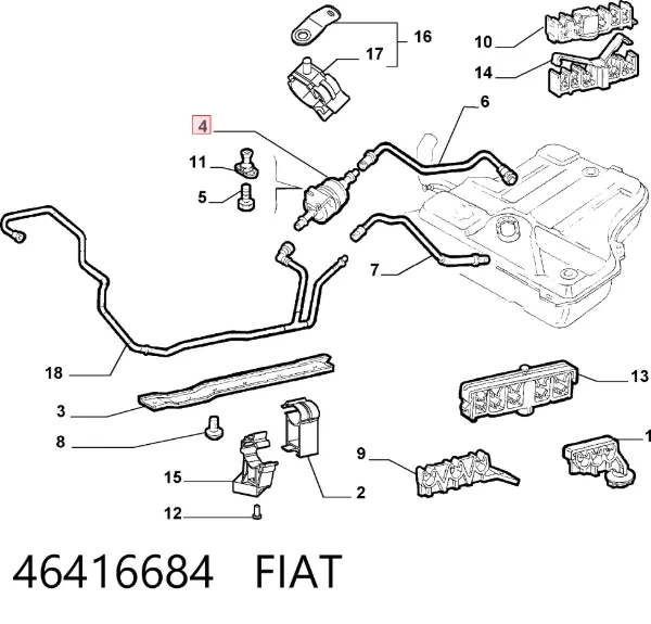 Паливний фільтр 46416684 Fiat/Alfa/Lancia