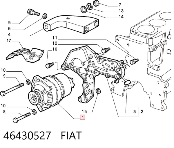 Генератор 46430527 Fiat/Alfa/Lancia