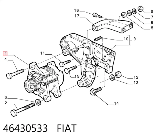 Генератор 46430533 Fiat/Alfa/Lancia