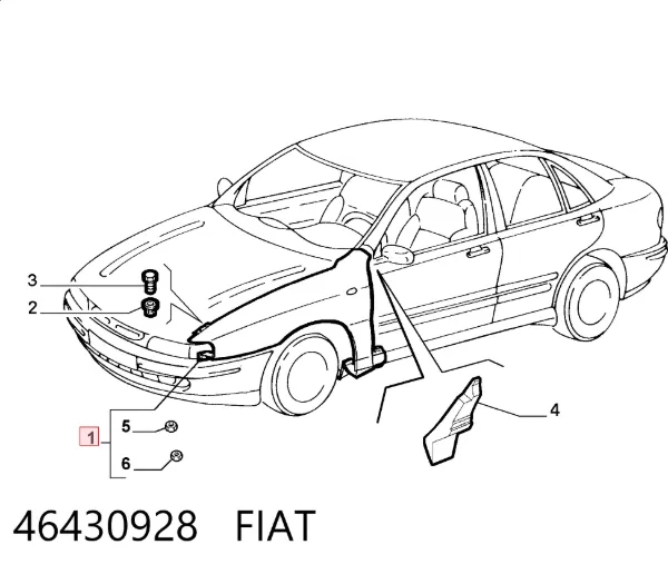 Крила 46430928 Fiat/Alfa/Lancia